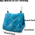 Yinprwi 2 Pack Warm Bird Nest House Shed Hut Parrot Sleeping Bed Hanging Hammock Snuggle Cave Birds Hut Hideaway Tent for Pet Parrot Macaw Budgies Cockatiels Cockatoo Lovebird Size S (Blue&Grey)