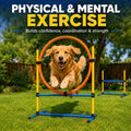 Dog Agility Equipment - Dog Obstacle Course Backyard Set - Puppy Agility Training Equipment Starter Kit with Adjustable 