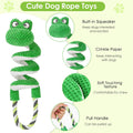 Duty Dog Rope Toys with Crinkle Paper & Squeaker - Interactive Tug of War Pull Toy for Puppy Boredom, Teeth Cleaning -To