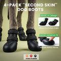 4Pcs Summer Dog Shoes for Hot Pavement, Waterproof Dog Rain Boots for Large Dogs, Soft Silicone Puppy Booties for Secure