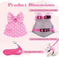 Bunny Harness and Leash Set, Adjustable Rabbit Harness with Buckle