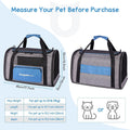 BurgeonNest Cat Carrier for Large Cats 20 lbs,Medium Pet Under 20 lbs,2 Puppy and Small Dogs with Unique Side Bag,Top Load Pet Carrier Soft-Sided Escape Proof with 4 Ventilated Windows