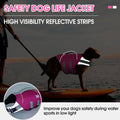 Nanaki Dog Life Jacket Large, Dog Life Vest for Swimming Boating-High Buoyancy Dogs Swim Vest with Rescue Handle D-Ring 