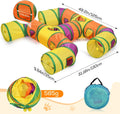 Petizer H-4-Way Collapsible Cat Tunnels for Kittens Indoor Entertainment, Washable Cute Cat Tube Toys with Interactive Playing Balls,Tear-Resistant Pet Tube, Cats, Kitten, Kitty, Puppy, Rabbit