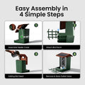 Smart Bird Feeder with Camera Solar Powered 2K HD Video, 10,000+ Species AI Recognition, Real-Time App Alerts, and Weath