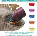 DODAER Dog Animal Stainless Steel Wide Clipper Attachment Guard Comb Set for A5 Series | Snap-On/Off Design Combs,Only Fir for 10W/15W/30W Wide Blade (Medium 5-Piece)