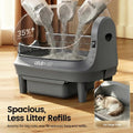 Self Cleaning Litter Box, Open Top 105L Automatic Litter Box for Multiple Cats, App Control, Safety Sensor, Anti-Pinch, 