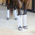 Jeffers Romper Stomper Fly Boots for Horses - Grey, Large – Breathable Mesh Leg Wraps for Insect Protection, Stable Acce