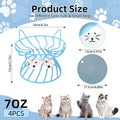 4 Pcs Elevated Pet Food Bowls, Ceramic Cat Plate with Stand Raised Cat Bowl for Indoor Pet, Food and Water Dishes Puppies, with Non-Slip Mat, Whisker Friendly, Dishwasher Safe