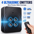 Ultrasonic Bark Control Device with Remote, 4 Emitters No Shock Dog Trainer