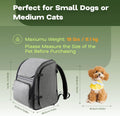 Tirige Premium Dog & Cat Carrier Backpack for Travel, Hiking & Vet Visits - Solid Durable Pet Backpack with Breathable Mesh, Safety Strap, Anti-Anxiety Curtain & Storage Pockets (Gray)