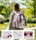 Expandable Pet Backpack 14"×15"×16.5" Cats Dogs Carrier Bag