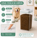 Pet Dog-Cat Airtight Food Storage-Container - 4.2Qt/4L jar with lid and 1/4Cup scoop | Holds 3–5 pounds of dry pet food 
