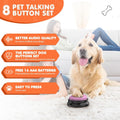 Dog Buttons for Communication,Talking Buttons for Dogs,8 Recordable Sound Buttons + 24 Scene Patterns + 1 Dog Button Mat