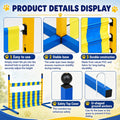 Silipull Dog Agility Jump Set, Heavy Duty Metal Dog Agility Equipment with 9 Adjustable Heights, Foldable Dogs Hurdle Tr