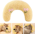 Pet Small Pillows for Small Dogs Cat U-Shaped Puppy Neck Pillow for Indoor Improve Relief Sleeping Machine Washable (Yel