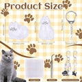 2Pcs Cat Fur Keepsake Keychain, Transparent Cat Shape Memorial Storage Capsule Pendant Fur-Ever Loved Pet Hair Memorial 