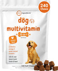 Micro Ingredients 25-in-1 Dog Multivitamin, 240 Soft Chews | Daily Essential Dog Vitamins and Supplements for Immune, Sk