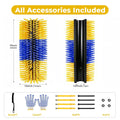2PCS Livestock Scratching Brushes, Horse Scratcher Goat Brush Post