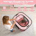Homimp Portable Pet Playpen for Indoor Cats & Puppies, Foldable Dog Playpen Outdoor Tent Crate Cage with Pee Pad & Carry