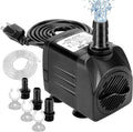 GROWNEER 550GPH Submersible Pump 30W Ultra Quiet Fountain Water Pump, 2000L/H, with 7.2ft High Lift, 3 Nozzles, 4.9 Feet