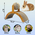 Fhiny Rabbit Scratch Toy, Natural Sisal Rabbit Scratching Ball with Cardboard Pad 2-in-1 Bunny Claw Scratcher Interactiv