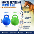 2 Pcs 10" Horse Herding Ball with Handle, Fruit Scented, Blue, Green