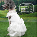 Dog Dress,Pet Wedding Dress Princess Formal Tutu Skirt with Bowknot,Puppy Birthday Party Outfit Apparel Girl for Small Dogs Cats (White, Medium)
