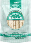 Better Belly Fresh Breath Twist Stick Highly Digestible Dog Treat, 50 Count