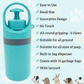 Fhiny Portable Dog Poop Scooper, No-Touch Handheld Doggy Poop Scooper Sanitary Puppy Waste Picker with Bag Dispenser Con