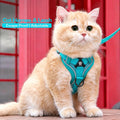 Soft Cat Chest Harness and Leash, Escape-Proof Step-in Lock Kitten Harness, Comfortable Cat Vest with Reflective, Easy t