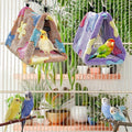 2 Pack Bird Nest Plush Snuggle Bird Hammock Hanging Bird Cave Parrot Sleeping Bed Shed Hut Hanging Tent for Budgies Finc