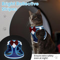 NCMAMA Cat Vest Harness and Leash Set for Walking Escape Proof, Adjustable Kitten Harness Breathable Mesh with Reflective Strips Harness for Kitty Puppy Bunny (Blue, XS)