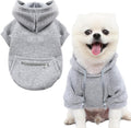 Dog Hoodies for Small Dogs with Zipper Pocket, Soft Clothes with Rope Hat