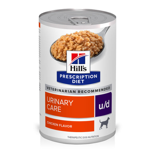 Hill's Prescription Diet u/d Urinary Care Wet Dog Food, Chicken, 13 oz. Cans, 12-Pack