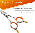 Fenice Peak 5'' Small Curved Scissors Lightweight Dog Cat Grooming Scissors with Safety Round Tip JP440C Stainless Steel Sharp Blades for Body Facial Nose Ear and Paw Hair Easy Use