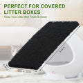 KUILONGT Double Thickness 10 Pack Cat Litter Box Charcoal Filters, 6.4 x 4.5Inches Replacement Odor Control Air Filters for Cat Litter Box(VN Filters)