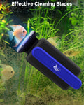 AQQA Aquarium Glass Cleaner, Double Side Algae Scraper with 2 Blades