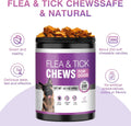 Dog Flea and Tick Chewable Tablets 200 Soft Chews Oral Supplement Chicken Flavor for Dogs All Breeds Sizes Ages Supports