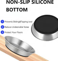 2 Pack 304 Stainless Steel 6" Shallow Wide Cat Bowls for Food and Water