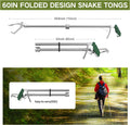 60" Snake Tongs Collapsible Grabber, Professional Reptile Snake Catcher