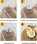 Bird Nest for Cage Natural Coconut Shell Bird House Parakeet Nesting 2 Pack