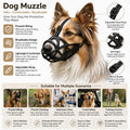 Dog Muzzle, Adjustable Pet Mask with Reflective, Breathable Pet Mask for Large Dogs, Medium Dogs, Small Dogs, Prevents Chewing and Biting, Durable Dog Muzzle that Allows Panting (L)