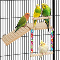 ZooVibe Bird Perches Platform Swing with Climbing Ladder Birds Toys Cage Accessories for Cockatiels, Lovebirds, Pacific Parrotlets,Chinchilla, Hamster Play Gym Exercise Stand