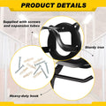 Dunzy 3 Pcs Bridle Hooks Horse Bridle Rack, Black