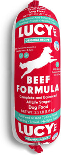 Lucy Pet Products Beef Formula Dog Food Roll 2.5 lb, (100600046)