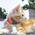 Kittyrama Tangerine Cat Collar with Bell. Breakaway Collar. Won't Rub Fur. Lightweight, Soft & Comfy