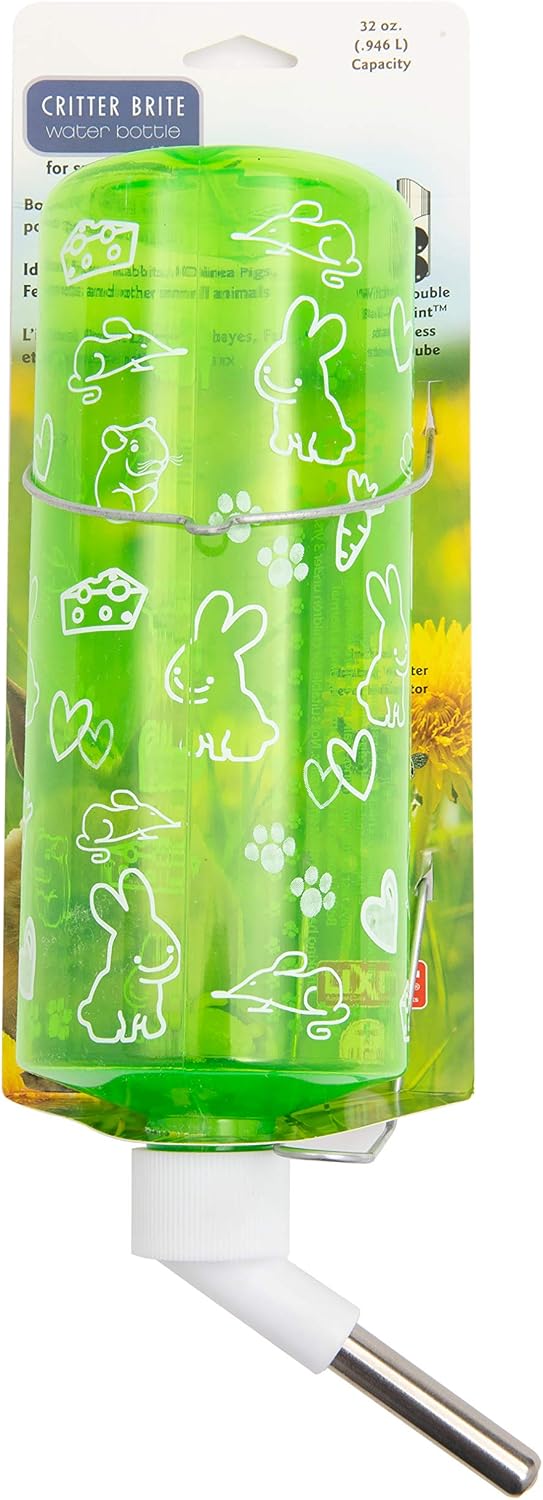 Lixit® Critter Bright Water Bottles for Hamsters, Rabbits, Chinchillas, Ferrets, Guinea Pigs and Other Small Animals - M