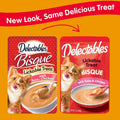 Delectables Lickable Treat Bisque Non-Seafood Wet Cat Treat with Real Tuna & Chicken, Food Topper, Hydrating, Grain-Free, No Fillers, By-Products, Added Preservatives, 1.4oz Pouch, 30ct