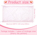 Shappy Large Bird Cage Cover, Bird Cage Seed Catcher, Adjustable Star Pattern Nylon Mesh Net for Parrot Parakeet Macaw Pet Supplies(Pink)